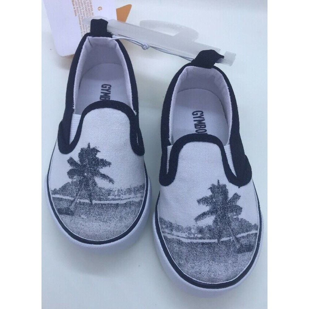 Gymboree Palm Tree Slip On Sneakers Toddler Size 6 Boy's